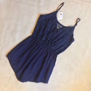 Boho Lace Back Romper